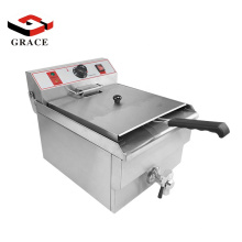 Commercial Single Tank Stainless Steel Counter Top Table Heavy Duty Electric 1 Tank 1 Basket 16L Electric Deep Fryer